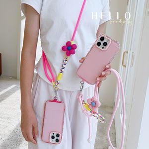 En gros, Cordon de suspension long pour porte-clés, motif fleur, avec perles, bandoulière pour hommes et femmes, pour la randonnée en extérieur - Product Image 4