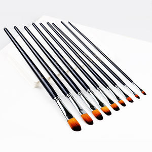 Giorgione G-638 9PCS Filbert Paintbrush Set Manche en <span class=keywords><strong>bois</strong></span> bleu foncé avec poils en nylon et virole en cuivre Pinceaux en gros - Product Image 2