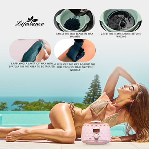 Calentador de cera Lifestance Pink Wax Warmer 500ml Control de temperatura digital Calentador de cera depilatoria Pot para depilación - Product Image 5
