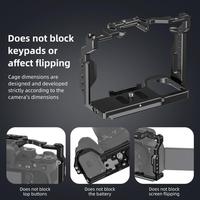 Expédition rapide, cage de stabilisation pour appareil photo en alliage d'aluminium PULUZ, adaptateurs de montage 1/4 "-20 3/8 "-16, noir pour A7 IV ILCE-7M4