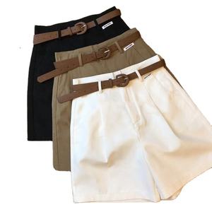 กางเกงลำลองขาบานเอวสูงทรงหลวมห้าส่วนสำหรับผู้หญิงฤดูร้อน - Product Image 1