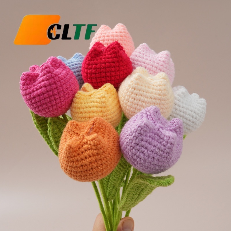 Crochet Flower Handmade Yarn Embellishments for