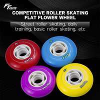 Roues de patins en ligne OEM avec roulements ABEC-9, dureté 85A, vitesse élevée, rebond élevé, PU, freestyle, slalom, 80 mm, résistantes à l'usure