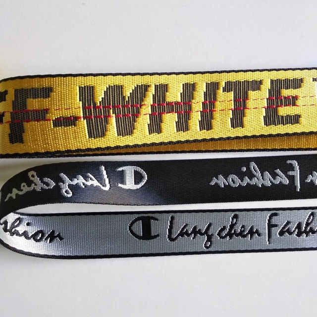 Custom Logo Eco-Friendly Polyester/Nylon Jacquard Webbing 1.5 Inch 38mm Recycled Strap for Handbags