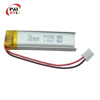 Batterie semi-solide rechargeable 3,7 V 400 mAh 681345 1,48 Wh avec prise filaire pour mini-caméra, appareil Bluetooth, lumière LED, cathode LiCoO2