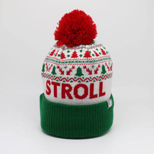 Wholesale Acrylic Knitted Santa Christmas Beanie with Custom Embroidery Logo for Festive Winter Holiday Parties - Product Image 5