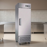 Réfrigérateur vertical commercial à porte simple en acier inoxydable, armoire de refroidissement pour restaurant, supermarché, stockage
