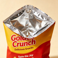 Sacs d'emballage pour snacks soufflés en aluminium de qualité alimentaire, finition mate, pochettes thermoscellées au dos, sacs personnalisés pour chips de pommes de terre