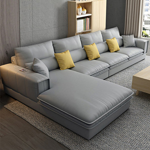 أطقم أثاث غرفة المعيشة بتصميم بسيط، أريكة زاوية مخملية على شكل حرف L للاستخدام الفندقي - Product Image 3