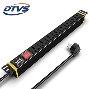 DTVS DT7181w 19-дюймовый стеллаж PDU Power Socket 8 Way 10A универсальный разъем 250V 2500W двойной выключатель - Product Image 1