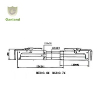 GL- 15614 Barre de chargement à cliquet pour conteneurs, barre de chargement logistique, planche à cliquet pour cargaison, barre en F pour remorque, pièces de carrosserie de camion