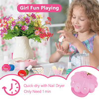 Ensemble de maquillage pour anniversaire de fille 38 jouets cosmétiques comprenant vernis à ongles ombre à paupières brillant à lèvres-Kit d'habillage filles en plastique