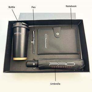 Hot Selling Custom Luxury Business Corporate Notebook Pen Gift Set With Coffee <b>Cup</b> Promotional Umbrella Personalized Logo - Product Image 2