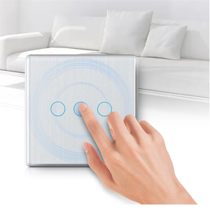 Cadre en aluminium brossé à <span class=keywords><strong>3</strong></span> voies Zigbee Single Zero Fire Universal Pas besoin de connecter un interrupteur intelligent à condensateur - Product Image 4