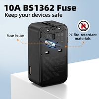 Adaptateur de voyage universel Worldplug International GaN 70W ultra-fin pour les États-Unis, l'Europe, le Royaume-Uni, l'Australie et le monde entier