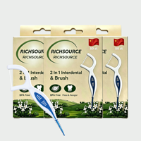 Brosses à dents 2-en-1 personnalisées avec brosse TPE pour un nettoyage en profondeur des interstices dentaires - Sans danger pour les aliments, respectueux des gencives, choix de couleur, saveur et emballage