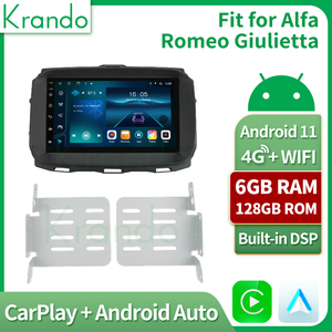 Autoradio Multimediale Krando con GPS per <span class=keywords><strong>Alfa</strong></span> Romeo <span class=keywords><strong>Giulietta</strong></span> 2014, Unità di Controllo con Android Auto, Carplay Wireless, Wifi 4G - Product Image 2