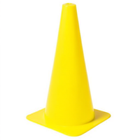 Cono de Entrenamiento de 38 cm Amarillo para Entrenamiento de Agilidad y Obstáculos