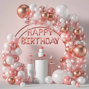 Nicro Rose Gold Balloon Chain Set Wedding Decoration Birthday Party Supplies Latex Balloon Garland Arch Kit Set
