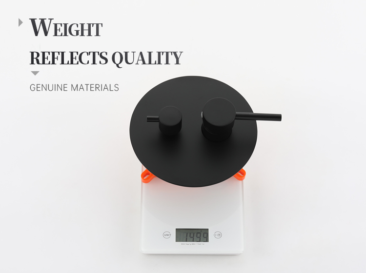 stainless steel circular black concealed hot and cold dual function in-wall bathroom shower with embedded box shower set