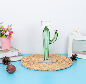 Portavelas de cristal con forma de <span class=keywords><strong>cactus</strong></span> 3D personalizado al por mayor - Product Image 2