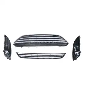 Hot Sale Auto Spare Parts Car Grille And Fog Lamp Cover With Gloss Painted Color For Ford Fiesta 2013-2017