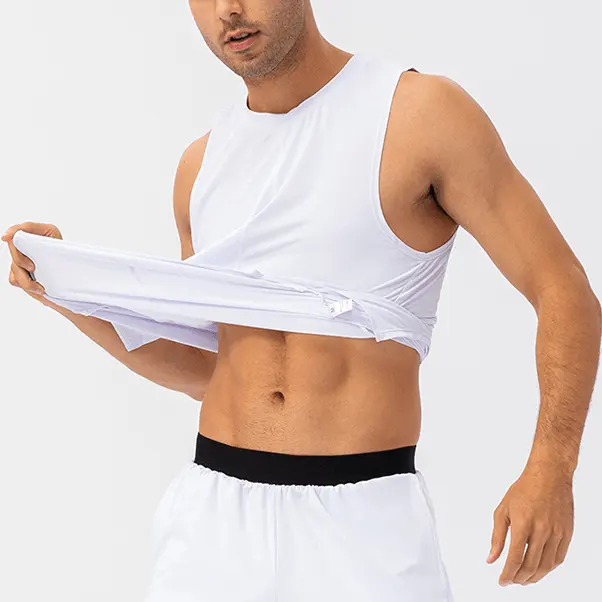 Camiseta sin mangas personalizada para hombre, ropa deportiva de talla grande, camiseta sin mangas de algodón de secado rápido, entrenamiento de gimnasio muscular