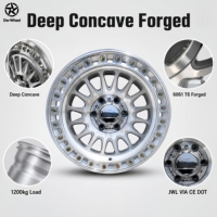 Rines Cóncavos Forjados en Plata Pulida de 17, 18 y 20 Pulgadas, Modelo DW 6061-T6, para F150, Silverado, Sierra 5x114.3, Ligeros y de Alto Rendimiento
