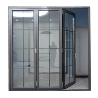 Porte pliante insonorisée, porte pliante en aluminium et verre