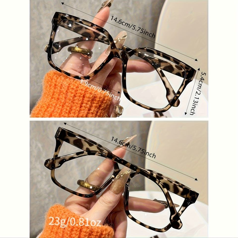 Fashion Large Oversize Anti-Blue Light Square Frame Glasses for Unisex ...