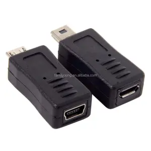 Düz 5Pin Mini USB erkek mikro USB kadın dönüştürücü adaptör Mini kadın mikro erkek uzatma şarj Data Sync adaptörü