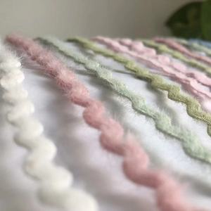 5mm 8mm vêtements chapeau dentelle ruban sac artisanat décoratif <span class=keywords><strong>laine</strong></span> <span class=keywords><strong>bord</strong></span> incurvé coupe S Ric rac Polyester Textile Zig Zag sangle garniture - Product Image 2