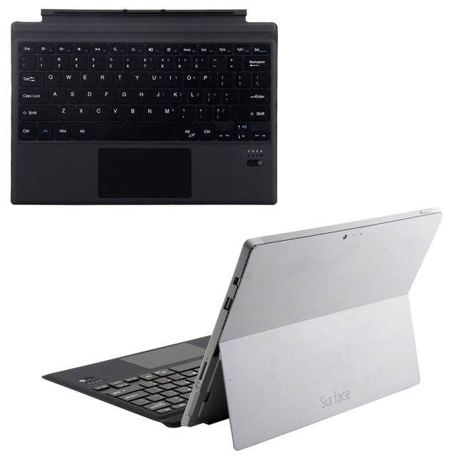 New Arrivals 1089A Magnetic Charging Wireless V3.0 Keyboard+Microfiber Leather Tablet Case for Microsoft Surface Pro 3 /4 /5 /6