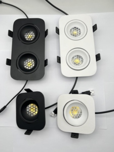 Luz LED Empotrable de Techo COB 2x10W, 3CCT, RA90, Aislada, CA 85-265V, Recorte de <span class=keywords><strong>220mm</strong></span>, Modelo DL 2x10W 3CCT - Product Image 6
