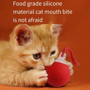 Interaktif kedi oyuncaklar akıllı <span class=keywords><strong>Pet</strong></span> oyuncak kapalı interaktif köpek akıllı top oyuncak halat ile kediler için Usb şarj aleti haddeleme topu - Product Image 4
