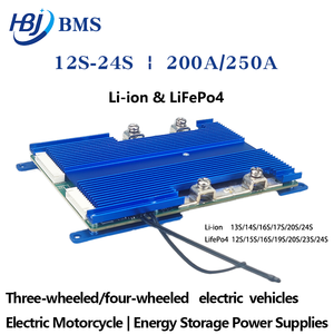 Hệ thống quản lý pin <span class=keywords><strong>BMS</strong></span> HBJ 12s 13s 14s 15s 16s 17s 19s 20s 23s 24s 26s 200a 250a cho pin Lifepo4, pin Li-ion và pin Sodium-ion có chức năng cân bằng - Product Image 2