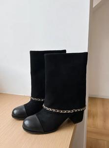 Chaussures pour femmes Chaussures de mode pour femmes Livraison gratuite Bottes à motifs audacieux pour le confort Bottes longues doublées de peluche douce - Product Image 3