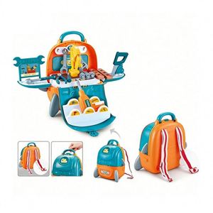 Creative <b>Builder</b> Tool Set Wooden Workbench Toolbox Engineer Toy Drill Construction Pretend Play Learning Development Toy - Product Image 2