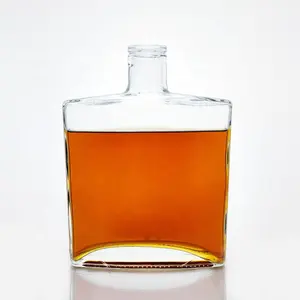 Kare dikdörtgen cam şişe toptan 500ml 700ml antika viski likör Decanter