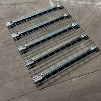 Grillage en acier de haute qualité 100*50mm (charge 300~1500kg) pour rack lourd L2700 avec 6 barres de renfort sous le plancher
