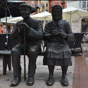 Figura cuadrada moderna para exteriores, estatua de bronce de amor para pareja, abuela y abuela, estatua de bronce <span class=keywords><strong>a</strong></span> la venta - Product Image 3