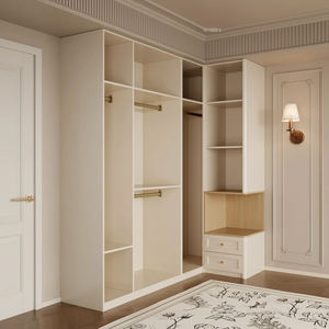 Armoire de chambre moderne en bois de fabrication chinoise avec <span class=keywords><strong>5</strong></span>+ tiroirs, grande capacité, autoportante, écologique, organisateur de vêtements blanc - Product Image 3