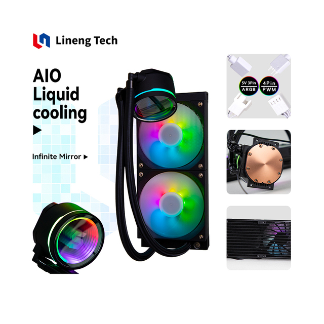 240mm CPU Liquid Cooler with IIR EPDM85 Tube and Ceramic Pump for System Integrator Prebuilt PC BOM Compatibility