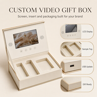 Boîte d'emballage vidéo numérique LCD personnalisée en gros pour la promotion de marques de papeterie de luxe et les coffrets cadeaux
