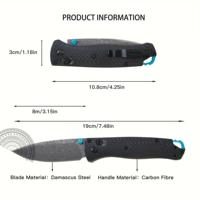 Couteau pliant Tredknix B535-3, manche en fibre de carbone, lame en acier S90V à pointe de lance, bord plat, épaisseur 3 mm, OEM pour la chasse et les applications tactiques