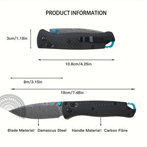 Navaja Plegable Tredknix B535-3 con Mango de Fibra de Carbono, Acero S90V OEM para Caza, Tácticas, Camping y Uso Diario - Product Image 6