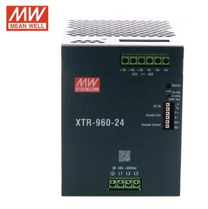Alimentation électrique industrielle sur rail DIN Mean Well <span class=keywords><strong>XTR</strong></span>-960 <span class=keywords><strong>ultra</strong></span>-mince 960W 24V 36V 48V Entrée triphasée Remplacement <span class=keywords><strong>XTR</strong></span> pour TDR-960 - Product Image 1