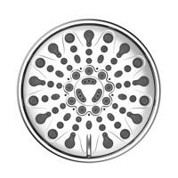 Pomme de douche à effet pluie en plastique ABS de haute qualité de l'usine Rainshower à fonction unique Appartements de 6 pouces provenant de sources directes