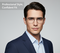 Lunettes de Lecture à Double Pont Noir Gris à Motif Carré Unisexe Durables et Confortables pour Affaires Décontractées, avec Étui en Métal