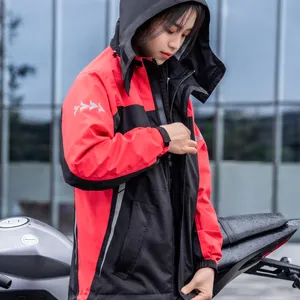 Hot sell rain suit quality waterproof safety reflective motorcycle jacket raincoats of motorcycle riders'